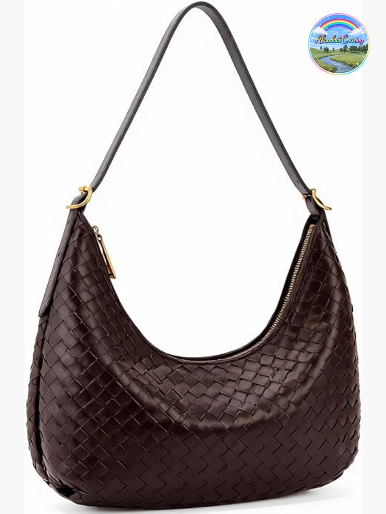 Woven Hobo Bag Crossbody Tote Shoulder Purse With Pockets Handbag
